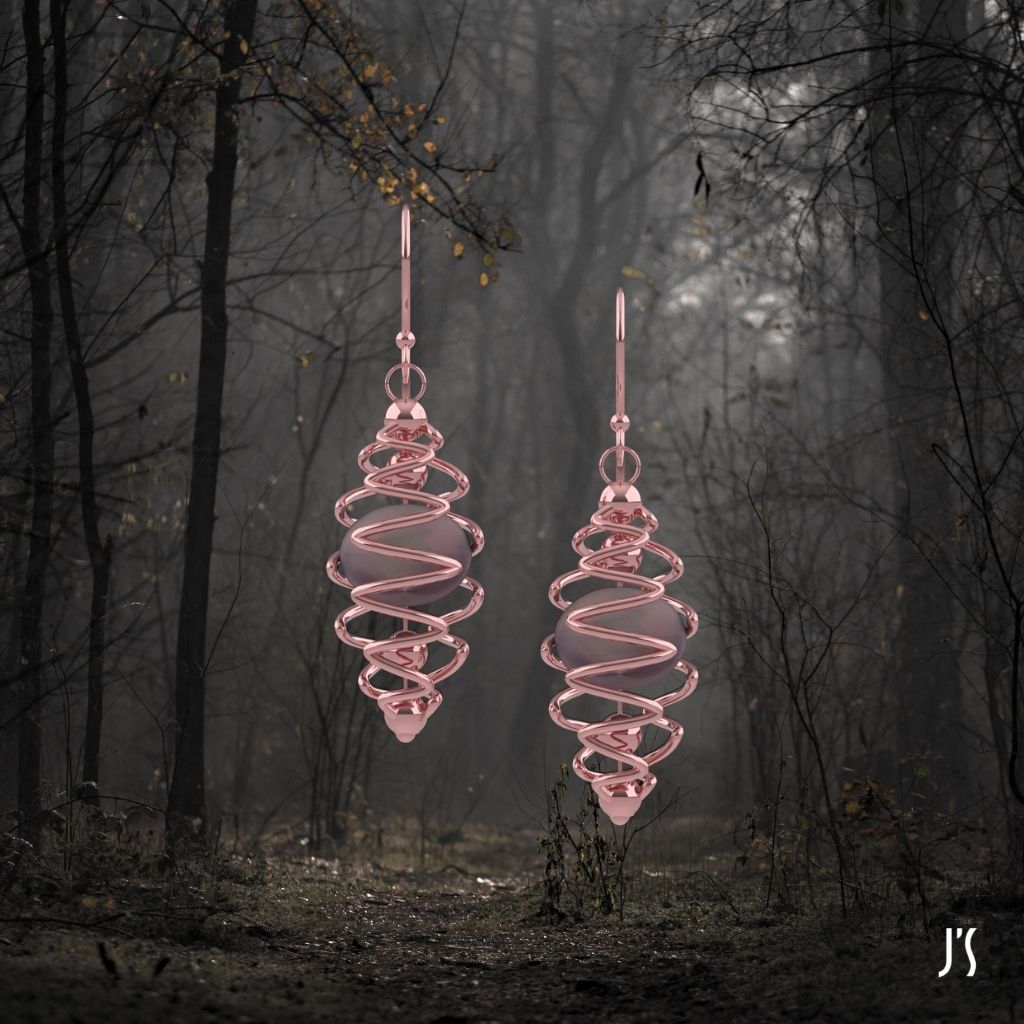 custom order - pearl lantern earrings