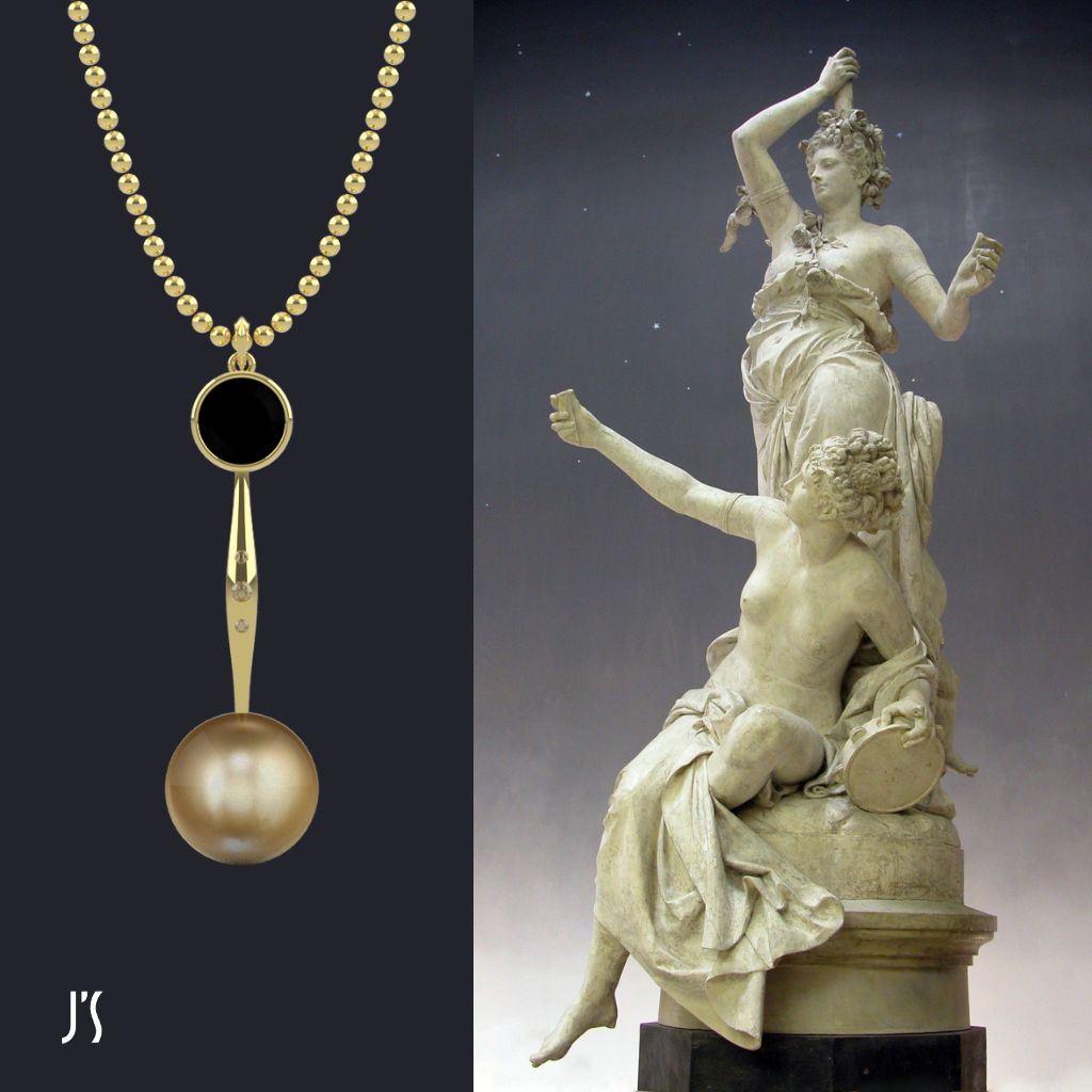 custom order - pearl scepter pendant
