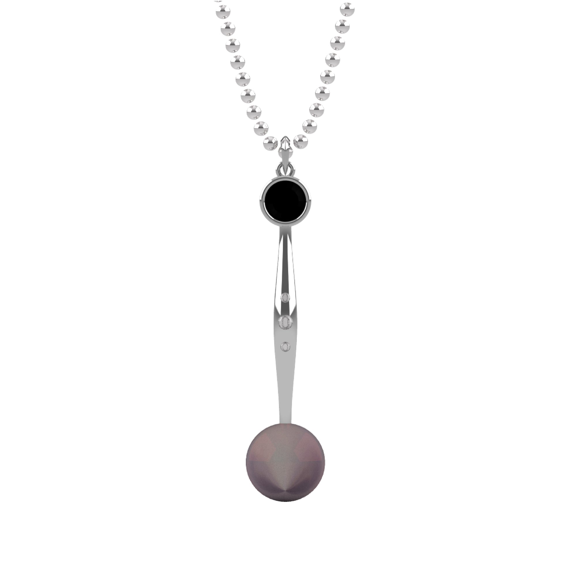 custom order - pearl scepter pendant