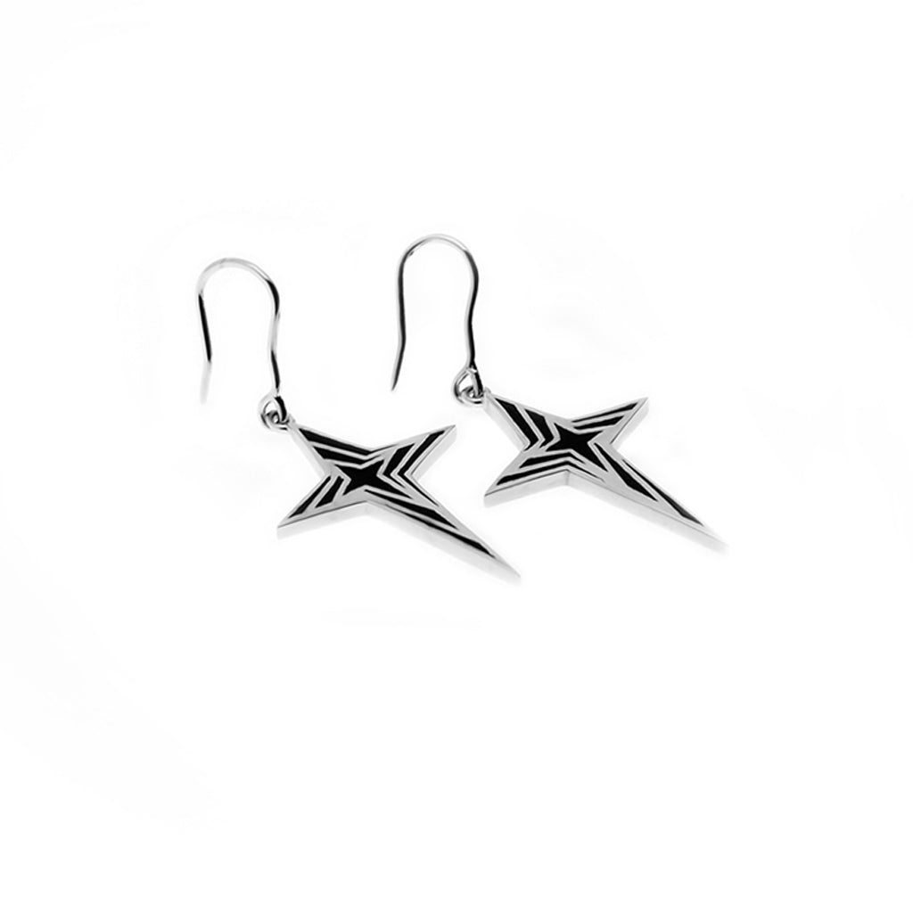 infinity - star earrings (with enamel filling)