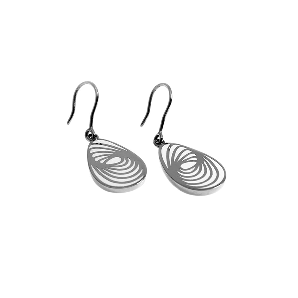 infinity - dew earrings (with enamel filling)
