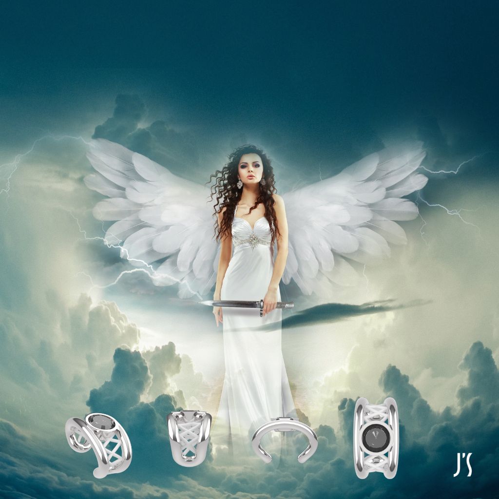 custom order - angel solo ear ring
