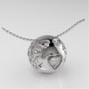 custom order - silver moon pendant