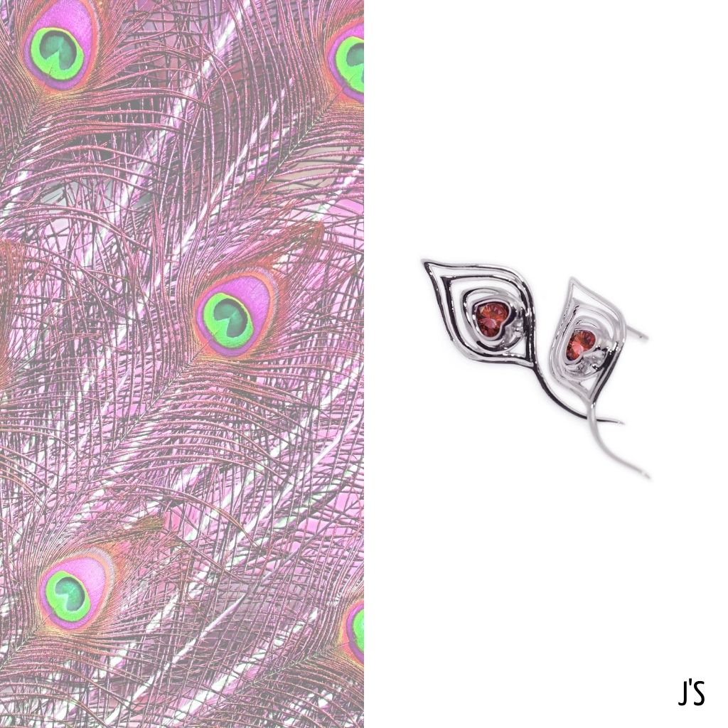 dynasty - peacock earrings