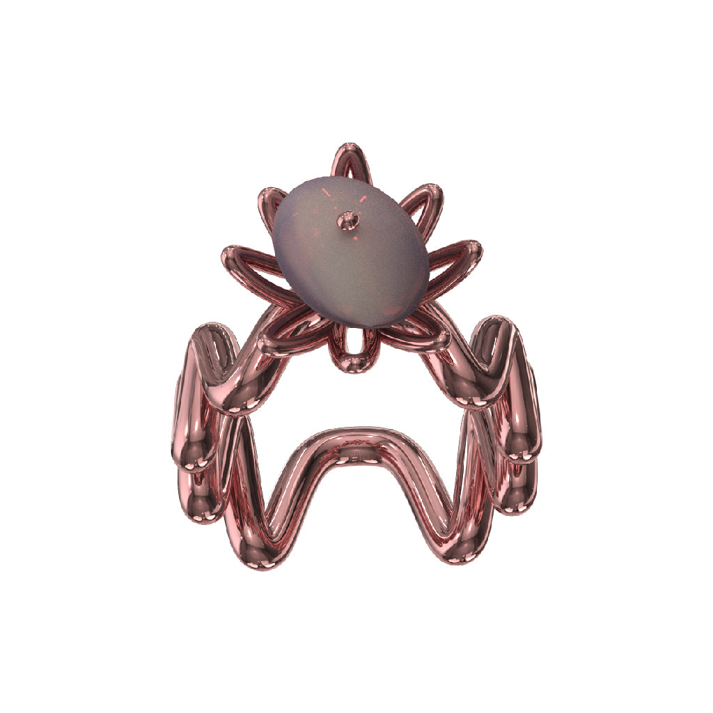 訂製款 - 珍珠波浪花戒指