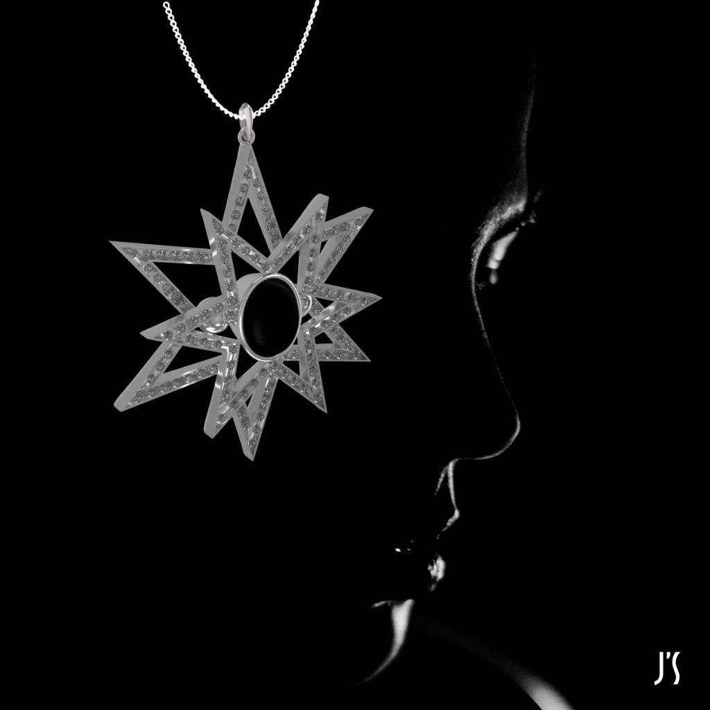 custom order - twin stars pendant